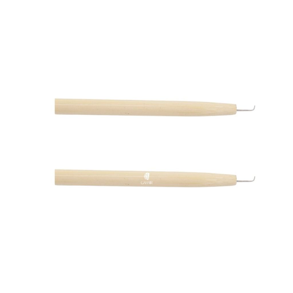 Kit 2 Agulhas Ponta Fina Em Curva Estilo Mandril Para Confecção De Cabelos Em Top Clousure e Wigs