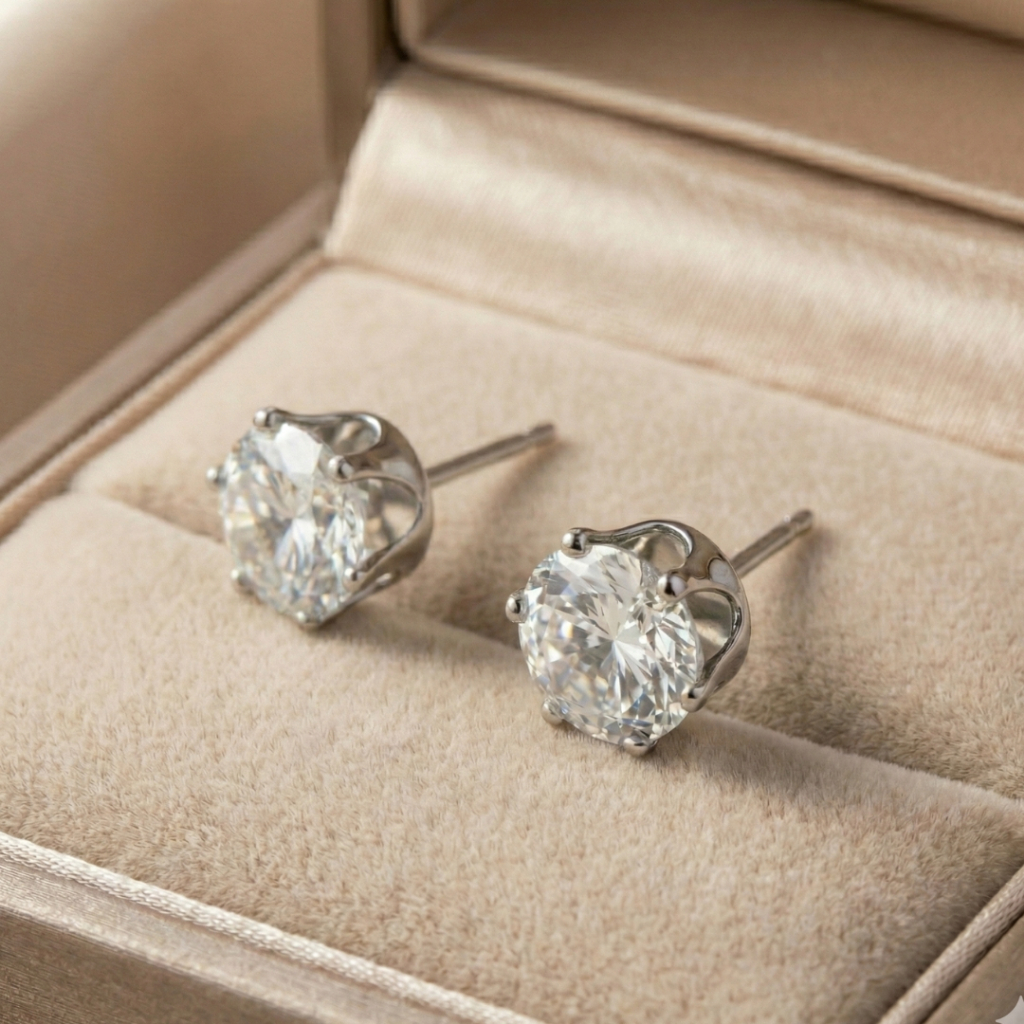 Brinco Ponto de Luz Aço Inox Zircônia Premium Unissex 3mm a 8mm em Oferta na Shopee