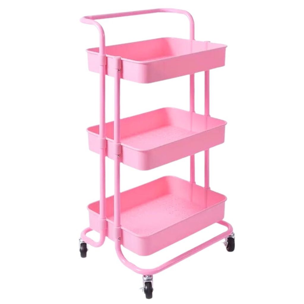 Carrinho Organizador Multiuso 3 Prateleiras Com Rodinhas e Alça em Oferta na Shopee