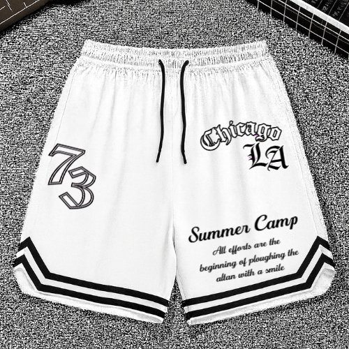 Bermuda Style Basquete Street Masculina Confortável Leve Dry-fit Drip Chicago 73 em Oferta na Shopee