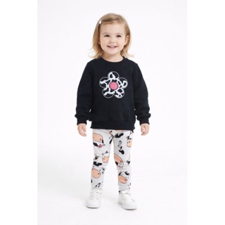 Conjunto de Moletom com Calça Cotton Legging tam.1 até 6 anos em Oferta na Shopee