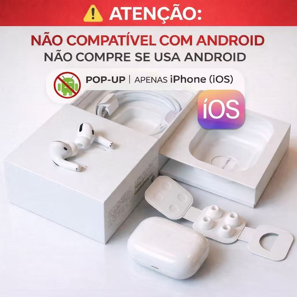 Fone de Ouvido Sem Fio Airpods PRO3 Com Cancelamento De Ruído Bluetooth  Pop-Up para iOS  E Android em Oferta na Shopee
