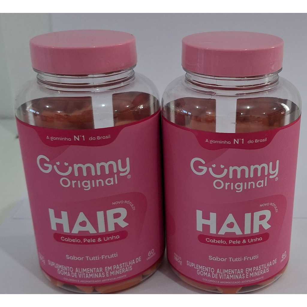 Kit c/ 2 Potes Gummy Hair Vitamin Tutti-Frutti