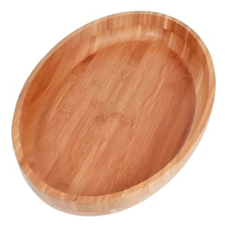 Gamela Oval Bamboo 33x23 Para Churrasco Petisco Marrom Mor em Oferta na Shopee