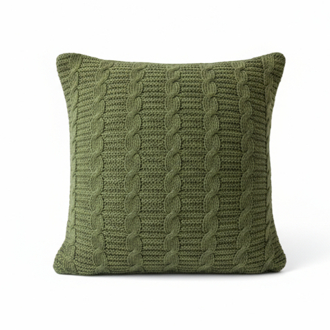 Capa Almofada Tricô Trança 45x45 Luxo Decorativa Macia Sofá Cama Premium Conforto Sala Moderna FI em Oferta na Shopee