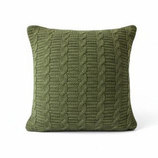 Capa Almofada Tricô Trança 45x45 Luxo Decorativa Macia Sofá Cama Premium Conforto Sala Mo…