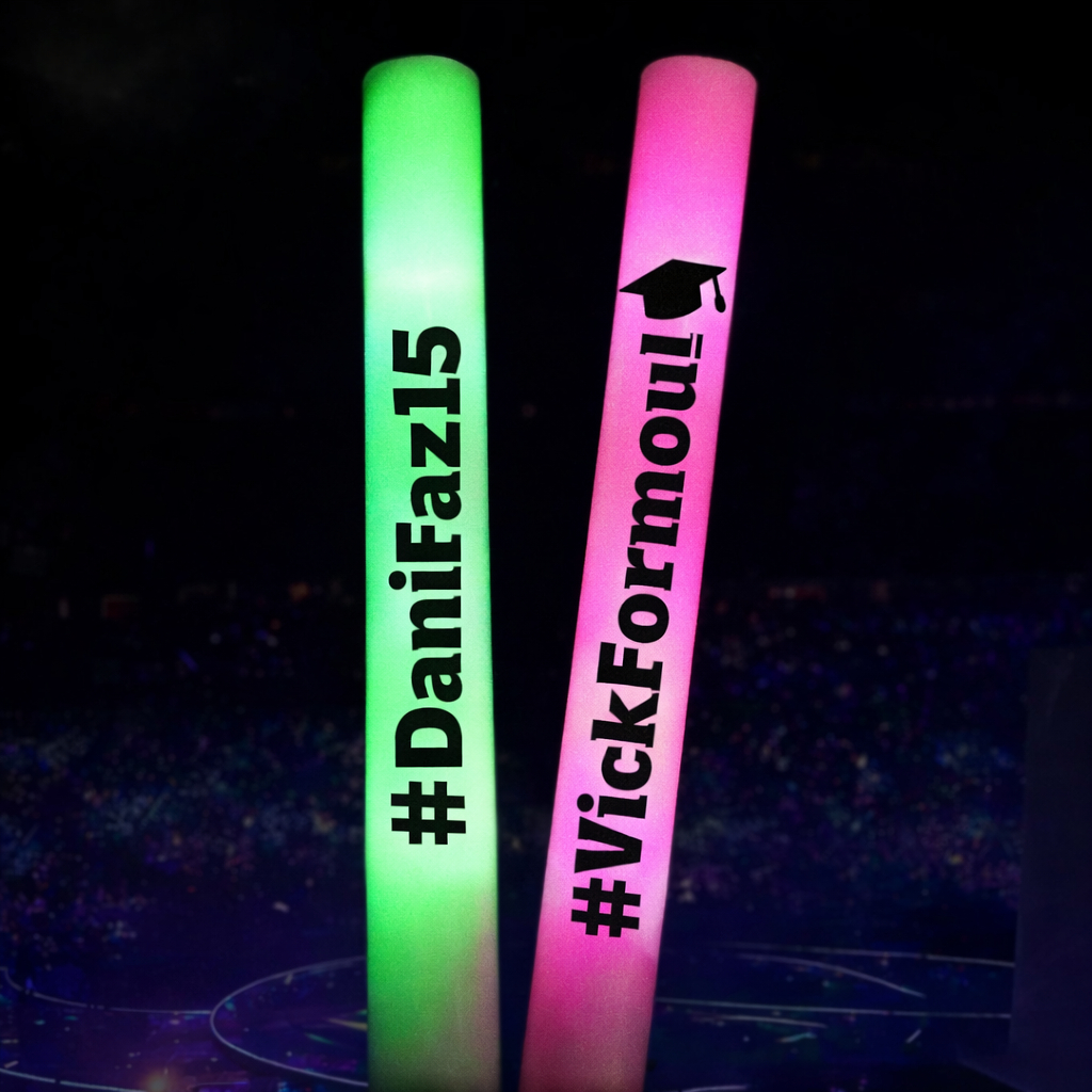 Adesivo Personalizado 20x3cm para Bastao LED Festa Casamento Formatura Evento Luminoso em Oferta na Shopee