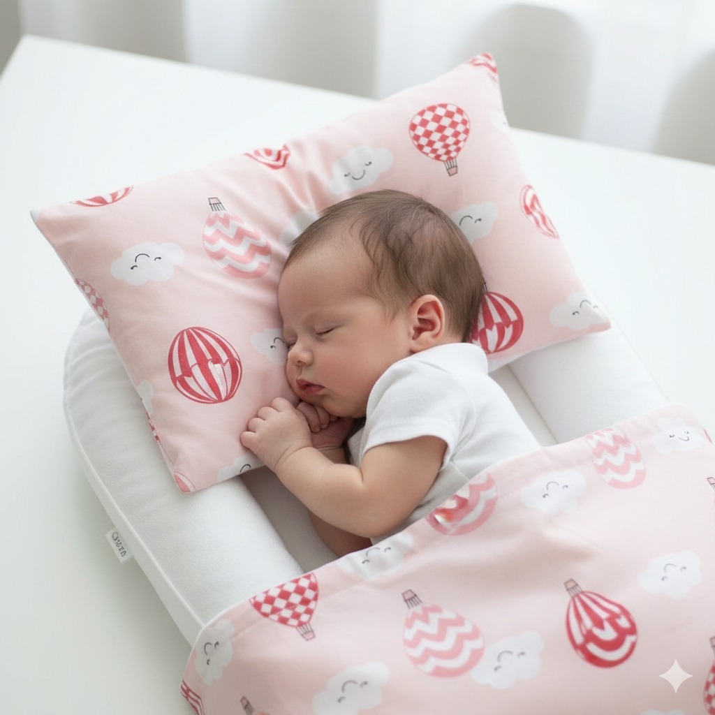 TRAVESSEIRO INFANTIL, PARA BEBÊS, BEBE RECÉM NASCIDO, BEBE ATÉ UM ANO COM ENCHIMENTO SILICONE PURO