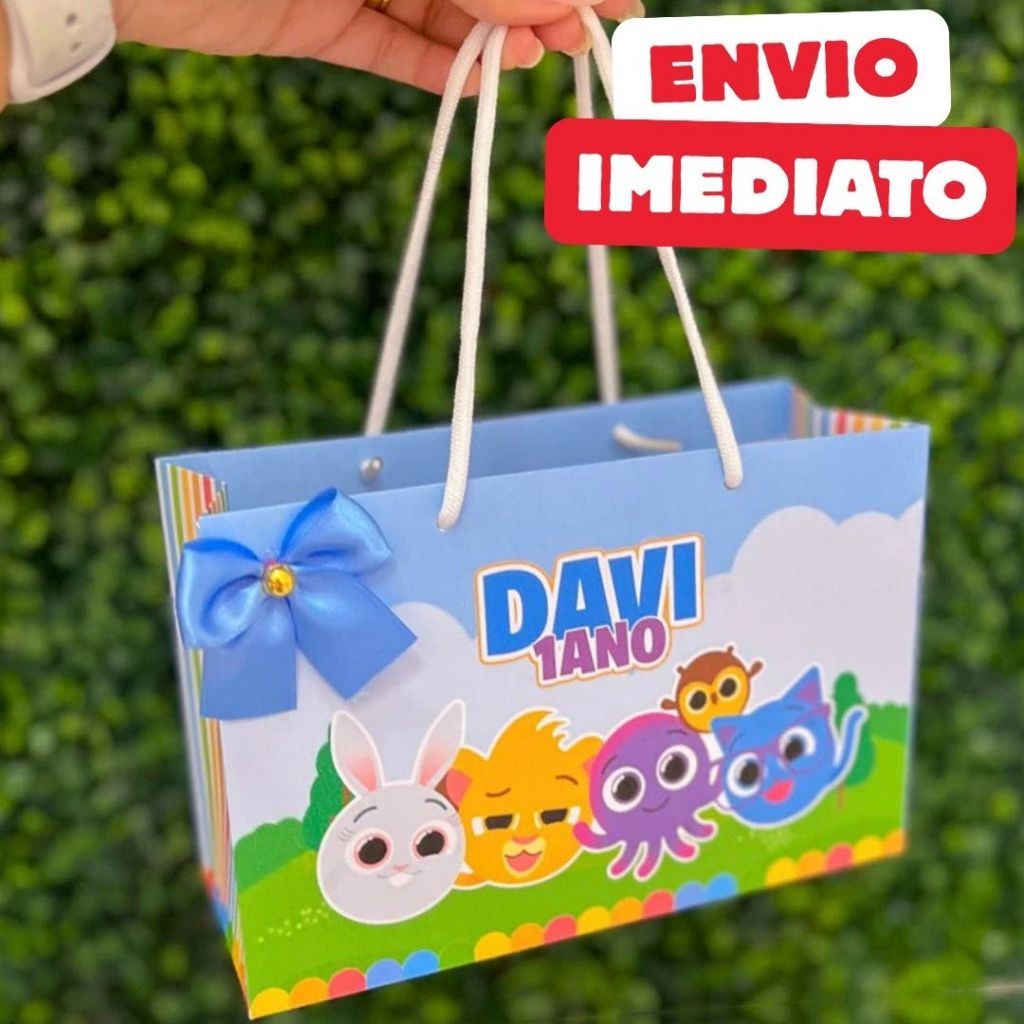 ENVIO RÁPIDO Sacolinha Surpresa Bolofofos Personalizada | Lembrancinha | Festa Aniversário Maleta