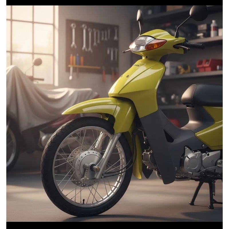 Paralama Dianteiro Amarelo para Honda Biz 100 1998 a 1999 – Encaixe Original