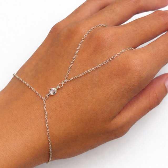 Hand Chain Banhada a Ouro 18k ou a Prata 925 e Envernizada Semijoia de alta qualidade em Oferta na Shopee
