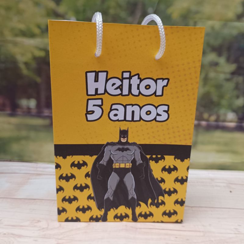 PEGUE E MONTE - Sacolinhas Batman personalizadas tamanho P/ lembrancinhas - Sacolinhas - Aniversário