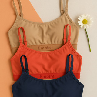 Kit 3 Top Feminino Forrado Microfibra Sutiã Top Fitness de Academia