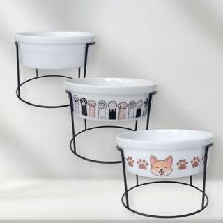 Comedouro Bebedouro Pote de Ração para Cachorro e Gatos de Porte Médio Pequeno 500ML Porcelana em Oferta na Shopee