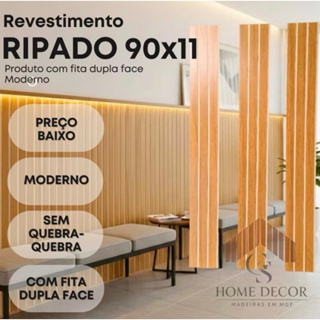 Kit 5 até 15 Painel Ripado de Madeira para TV 90x11cm Ripado Autocolante Decoração Quarto Decoração em Oferta na Shopee