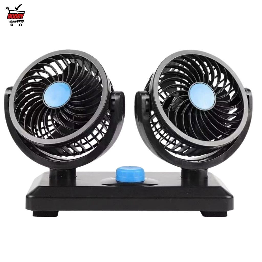 Imagem Ventilador Automotivo Duplo 24v Ajustável 2 Velocidade Carro