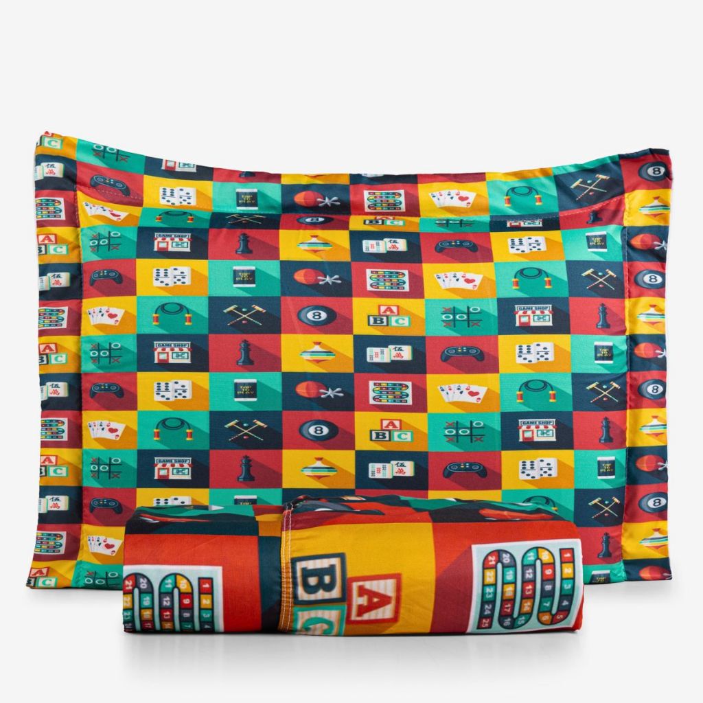 Jogo Lençol Roupa Cama Solteiro Elastico Avulso Toque Macio Decoração Quarto Menino Gamer Jogos Luxo