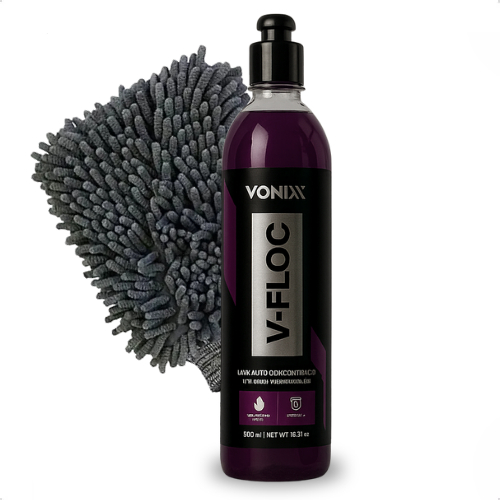 V-Floc Vonixx Shampoo Automotivo Concentrado Limpa Autos e Luva de Microfibra ou Esponja Automotiva