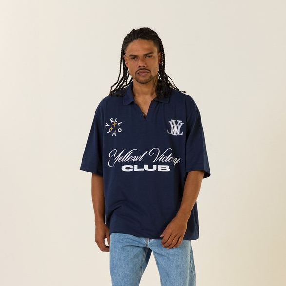 Camiseta Polo Oversized Boxy Yellowl camisa gola polo box over crop