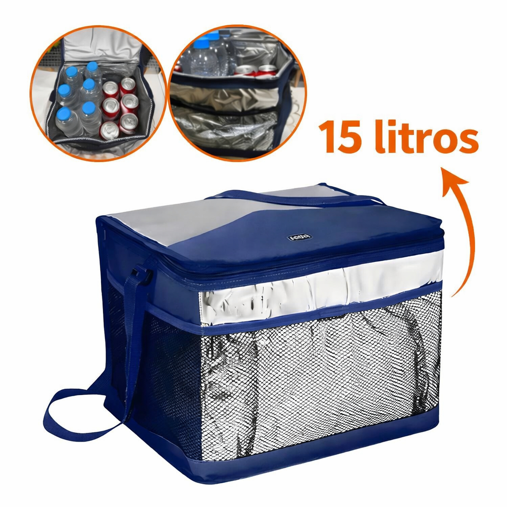 Bolsa Térmica Cooler Cerveja Praia Bebidas Impermeável Não Vaza 15 Litros Mor
