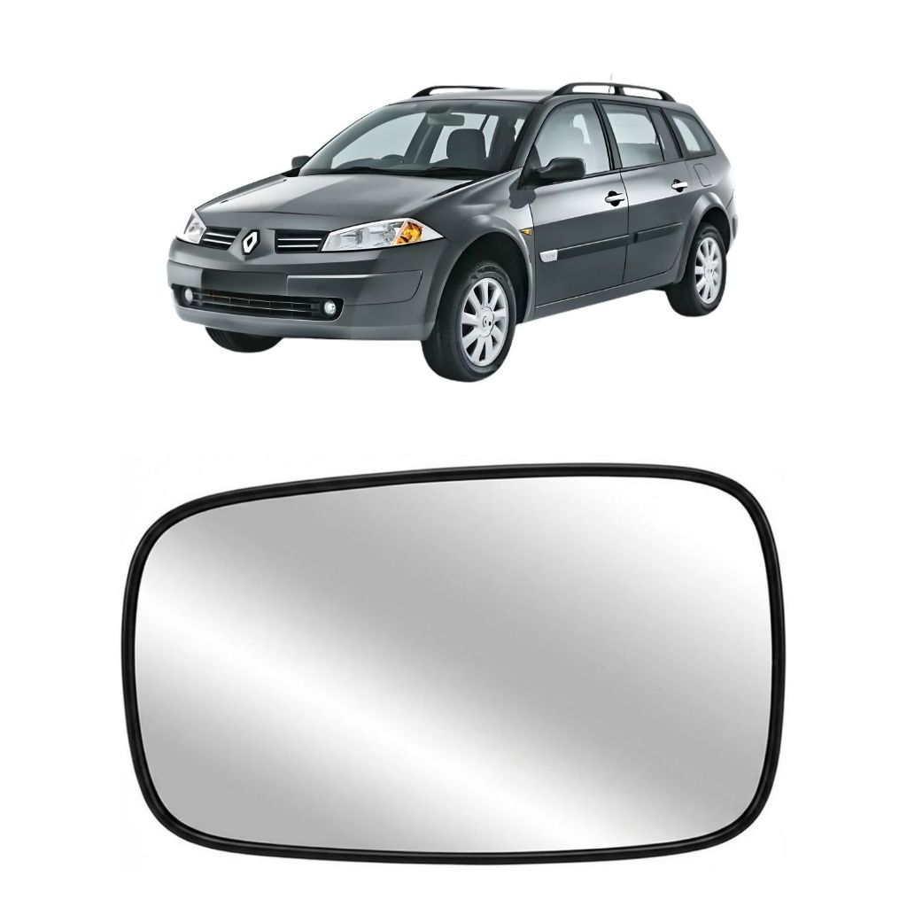 Lente Retrovisor Convexo Renault Megane 2006 a 2013 Sem Base