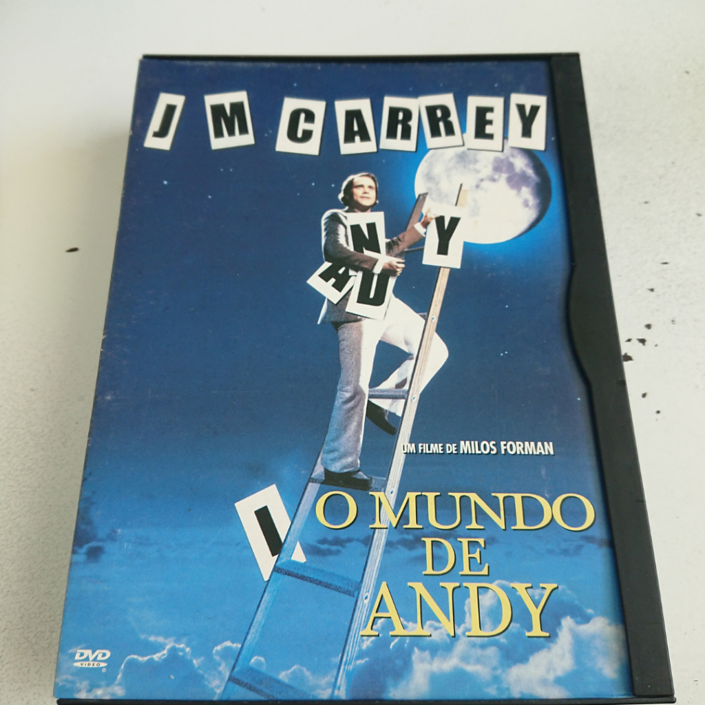 DVD - O Mundo de Andy com Jim Carrey colecionismo coleção raridade original Milos Forman