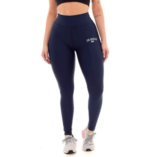 Calça Leg Legging Suplex Cintura Alta Feminina Academia Los Angeles em Oferta na Shopee