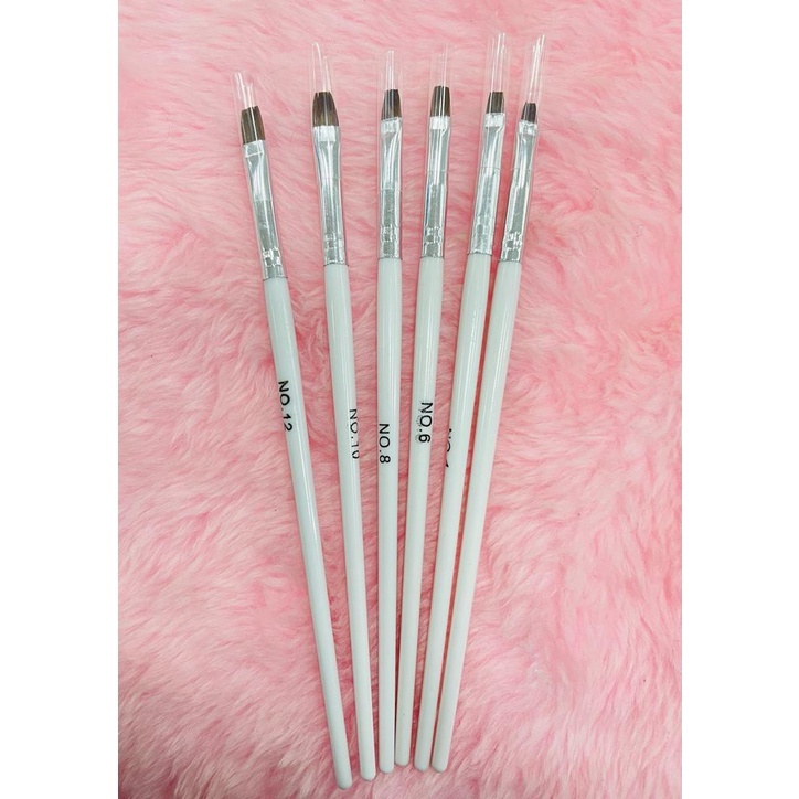 Kit Com 6 Pincéis Para Unha Gel Alongamento Profissional em Oferta na Shopee