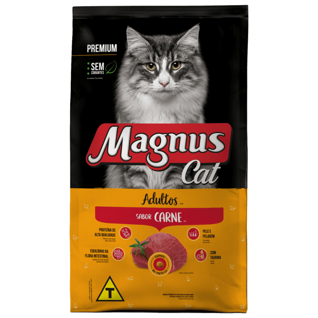 Ração Magnus Premium Para Gatos Adultos Carne 20kg