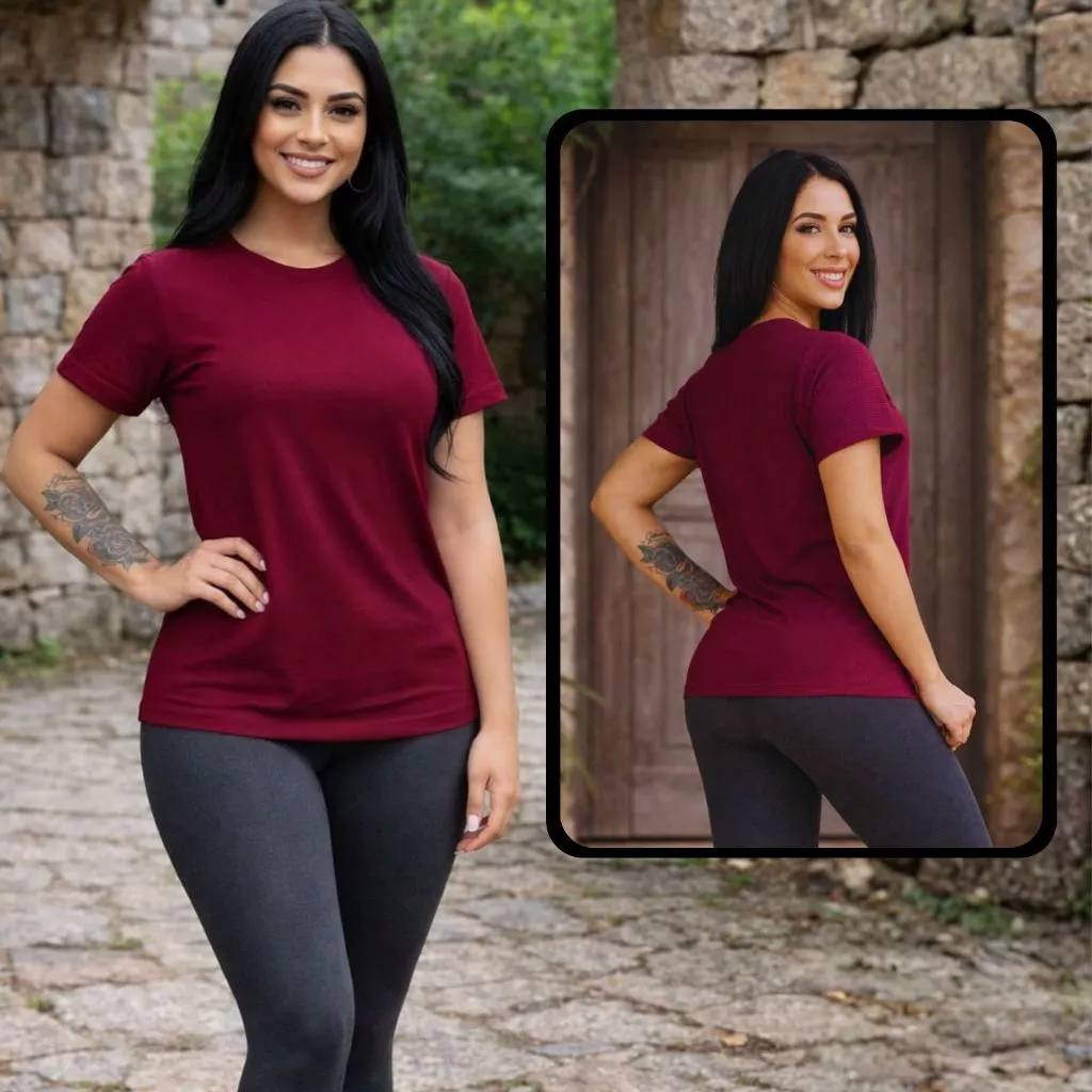 Blusa Academia feminina Padrão ) Regata Veste Legging Camisão Tapa Bumbum Camiseta Tule Roupas de Academia Dry Fit — imagem 1