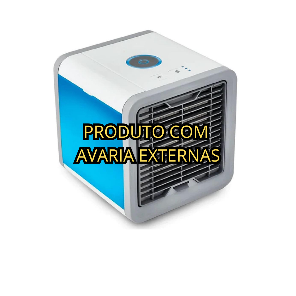 AR CONDICIONADO PORTATIL UMIDIFICADOR DE AR MINI PURIFICADOR VENTILADOR PORTATIL LUMINARIA LED COMPLETO - PRODUTO AVARIA