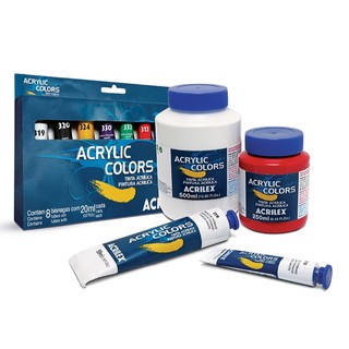 Tinta Acrílica 20ml - Tinta acrílica para telas, trabalhos artísticos e muito mais.- Tinta Acrílica.