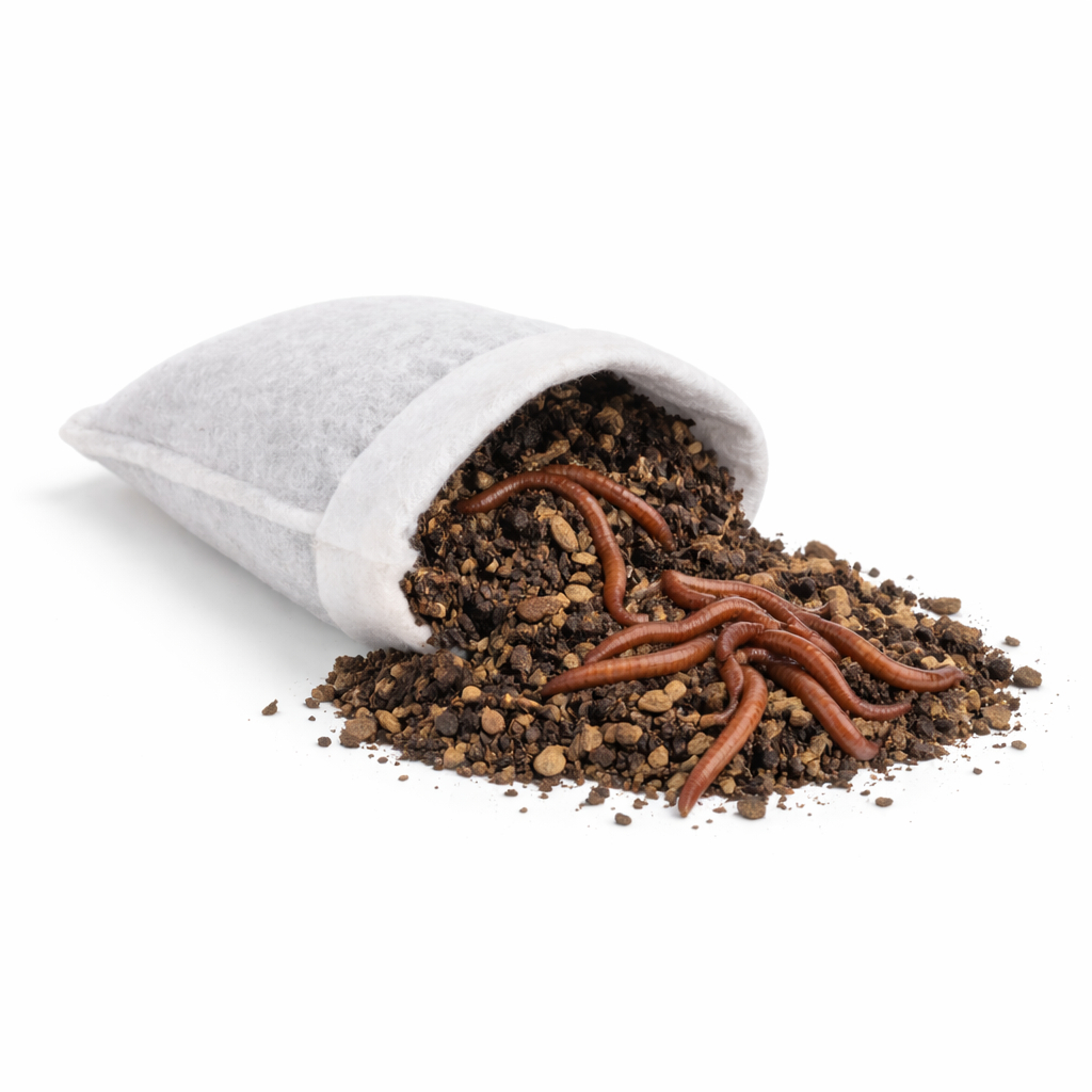 50 Minhocas Californianas Vermelha Compostagem Indoor Solo Fertil Eisenia Fetida Isca Viva Grow