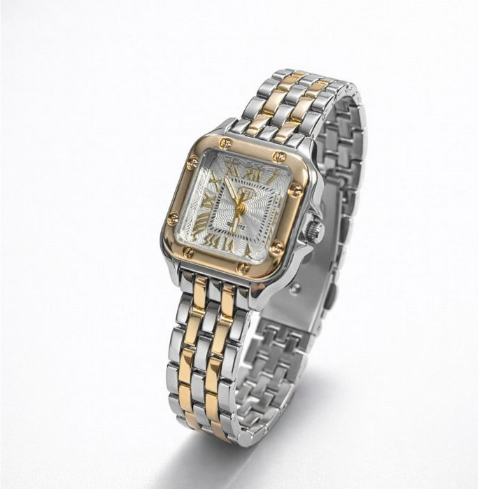 Relógio Feminino Pallyjane/DHP Prova D'agua Quadrado Luxo Moda Mulher Elegante DHP1 em Oferta na Shopee