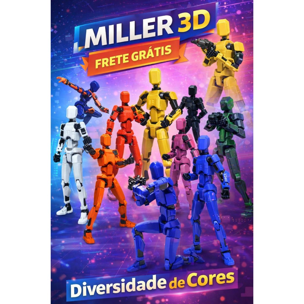 Kit 6x Boneco Dummy 13 + Armas -  Brinquedo Articulado - Varias Posições