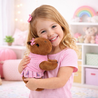 Capivara de Pelúcia 35cm com Roupa Filó Infantil Bicho de Pelúcia Decorativo Super Macio para Presente em Oferta na Shopee