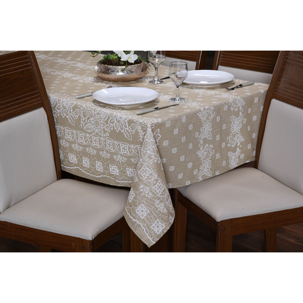 Toalha de Mesa 6 Lugares Tecido Algodão Linhão Estampado Grosso 2,10 x 1,45M Cores Vivas Rustico em Oferta na Shopee