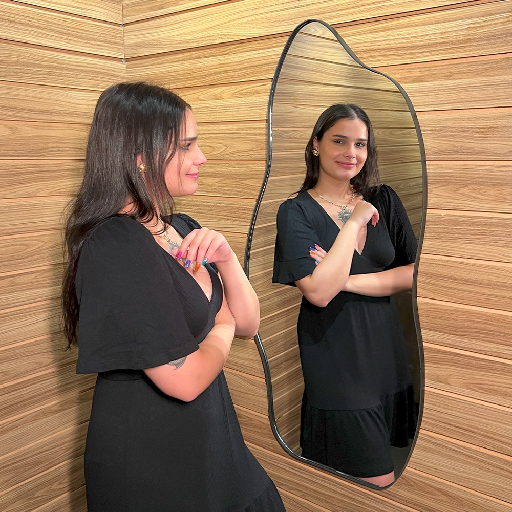 Espelho Orgânico Grande Corpo inteiro 110x50cm FOGO em Oferta na Shopee