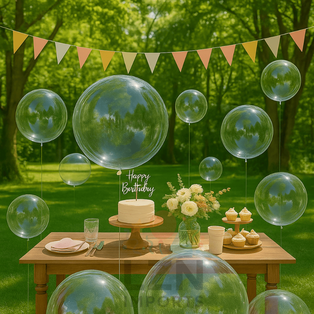 Kit 5/10/20/30/40/50 Balão Bubble 24 Polegadas Transparente Cristal 60cm Bolha Bobo Festa Decoração Balões em Oferta na Shopee