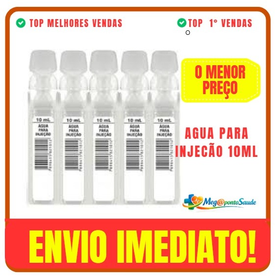 Água para Injeção Estéril - Flaconete 10 ml estetica procedimentos saude