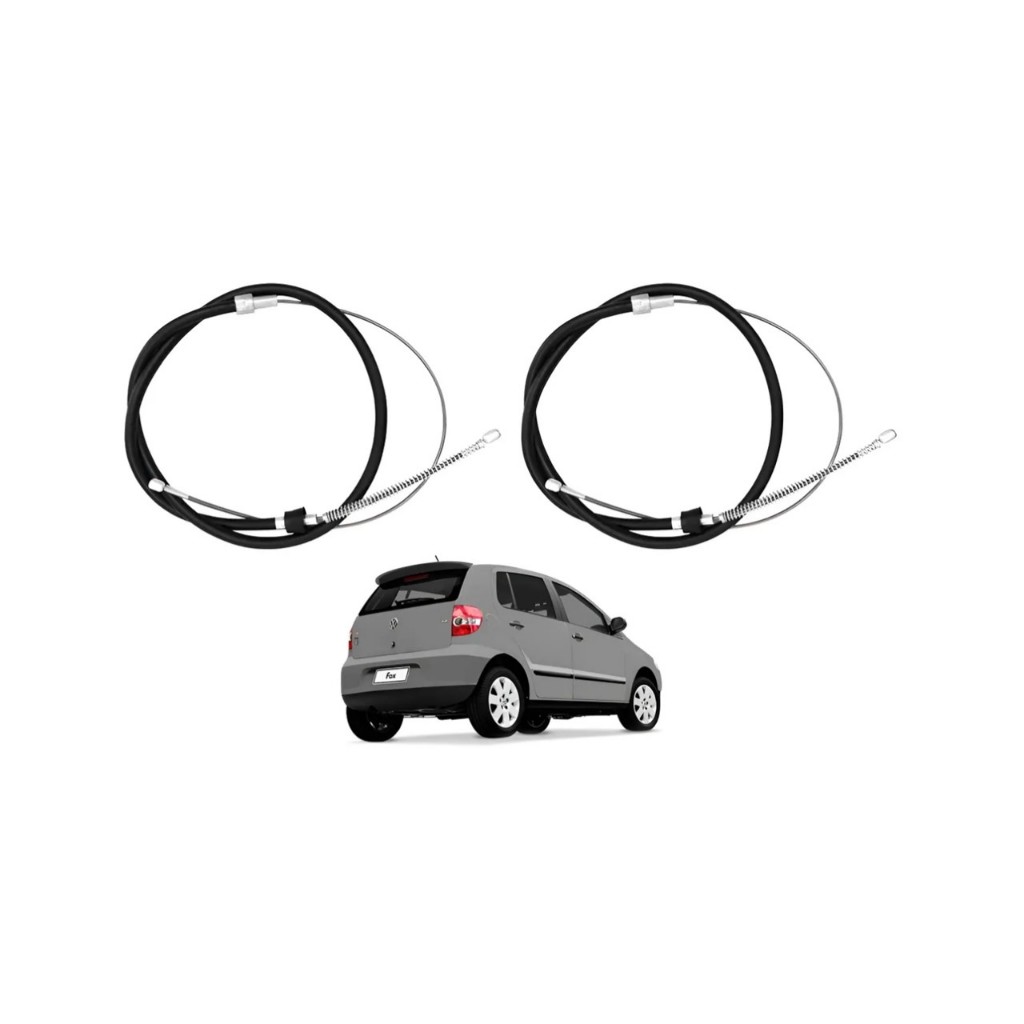 2 CABOS RODA TRASEIRA FREIO VOLKSWAGEN FOX CROSSFOX SPACEFOX POLO 2002 03 04 05 06 07 08 09 10 11 12