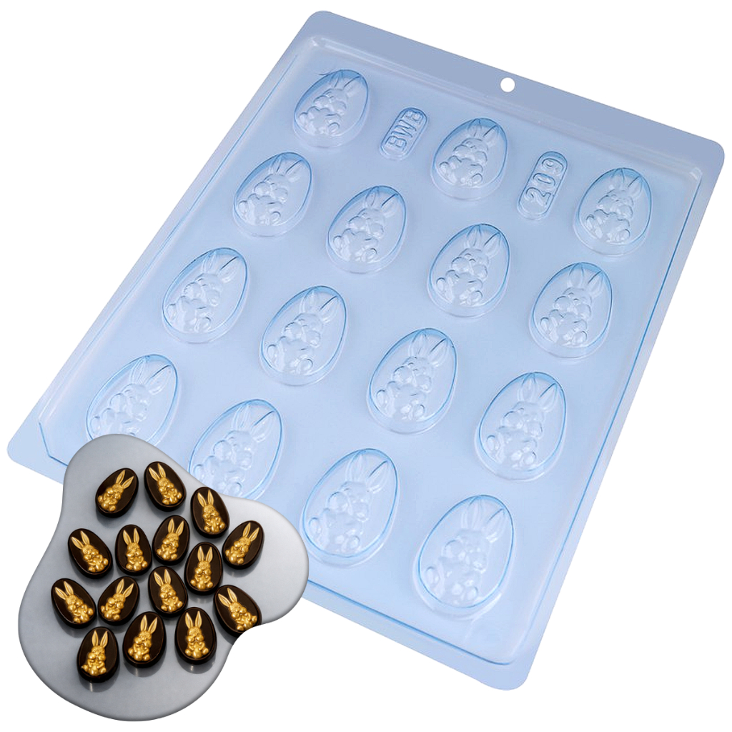 Forma Simples Tabletinho Coelho Código: 209 BWB para Chocolate, Páscoa e Confeitaria