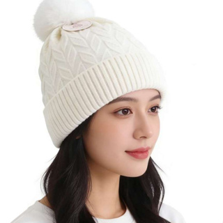 Touca Gorro de Lã Forrada Com Pompom Adulto Feminino em Tricô Forro Peluciado Mãe e filha em Oferta na Shopee