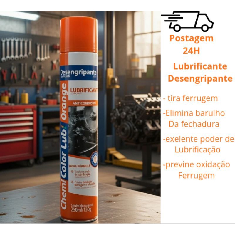 Óleo Desengripante lubrificante Antiferrugem Óleo tira ferrugem Chemicolor Spray 250ML 120G