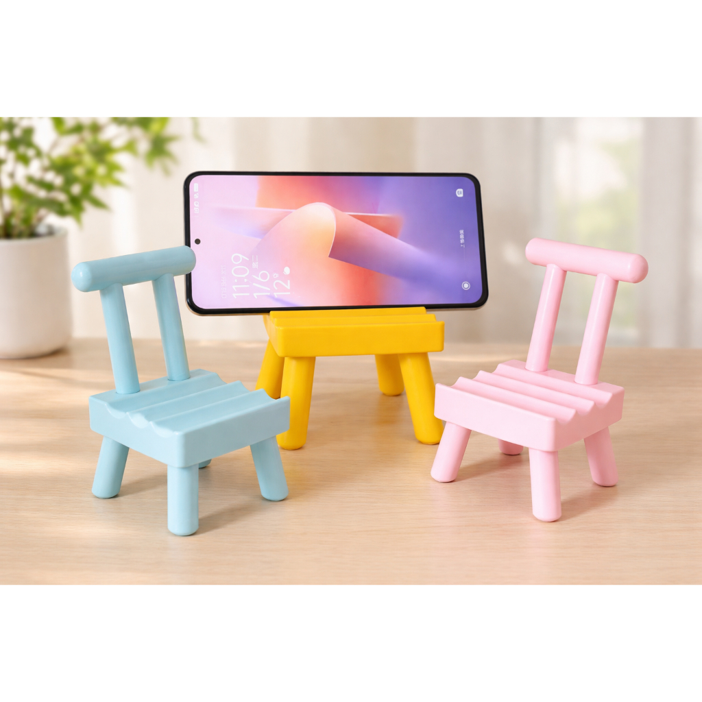 Suporte de Celular Mini Cadeira 3D em PLA – Criativo, Decorativo e Resistente | Porta Celular para Mesa