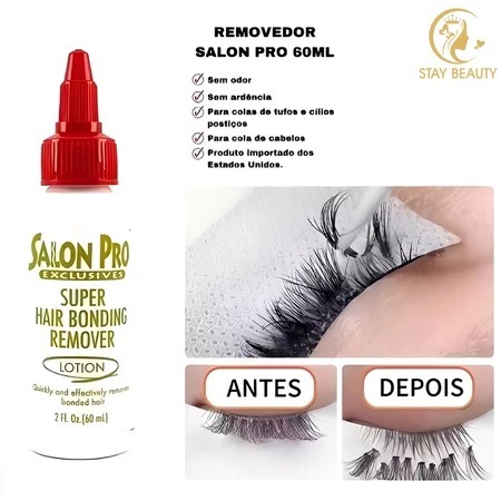 Removedor Profissional Salon Pro: Diga adeus às extensões de cílios e cabelos em minutos Cansado x&d