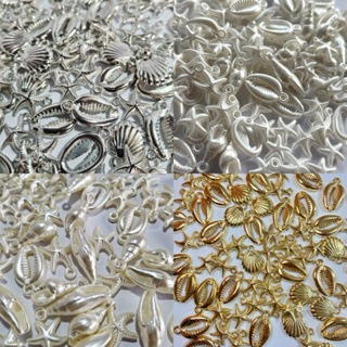 Pingente Fundo do Mar ABS - Prata, Dourado OU Perolado Pacote com 50 Gramas em Oferta na Shopee