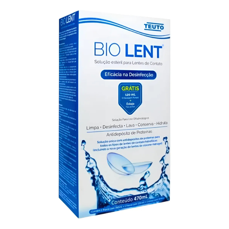 Bio Lent Teuto 360ml + 120ml Limpeza Completa P/ Lentes