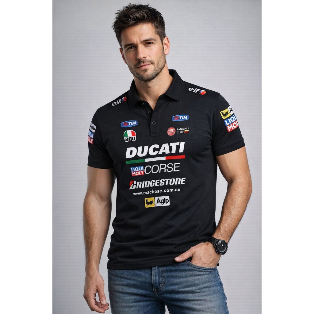 Camisa Gola Polo Esportiva Ducati Dry Fit Premium