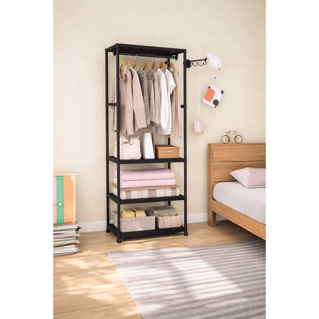 Roupeiro guarda roupa portátil cabideiro arara para roupa Sapateira organizador multiuso